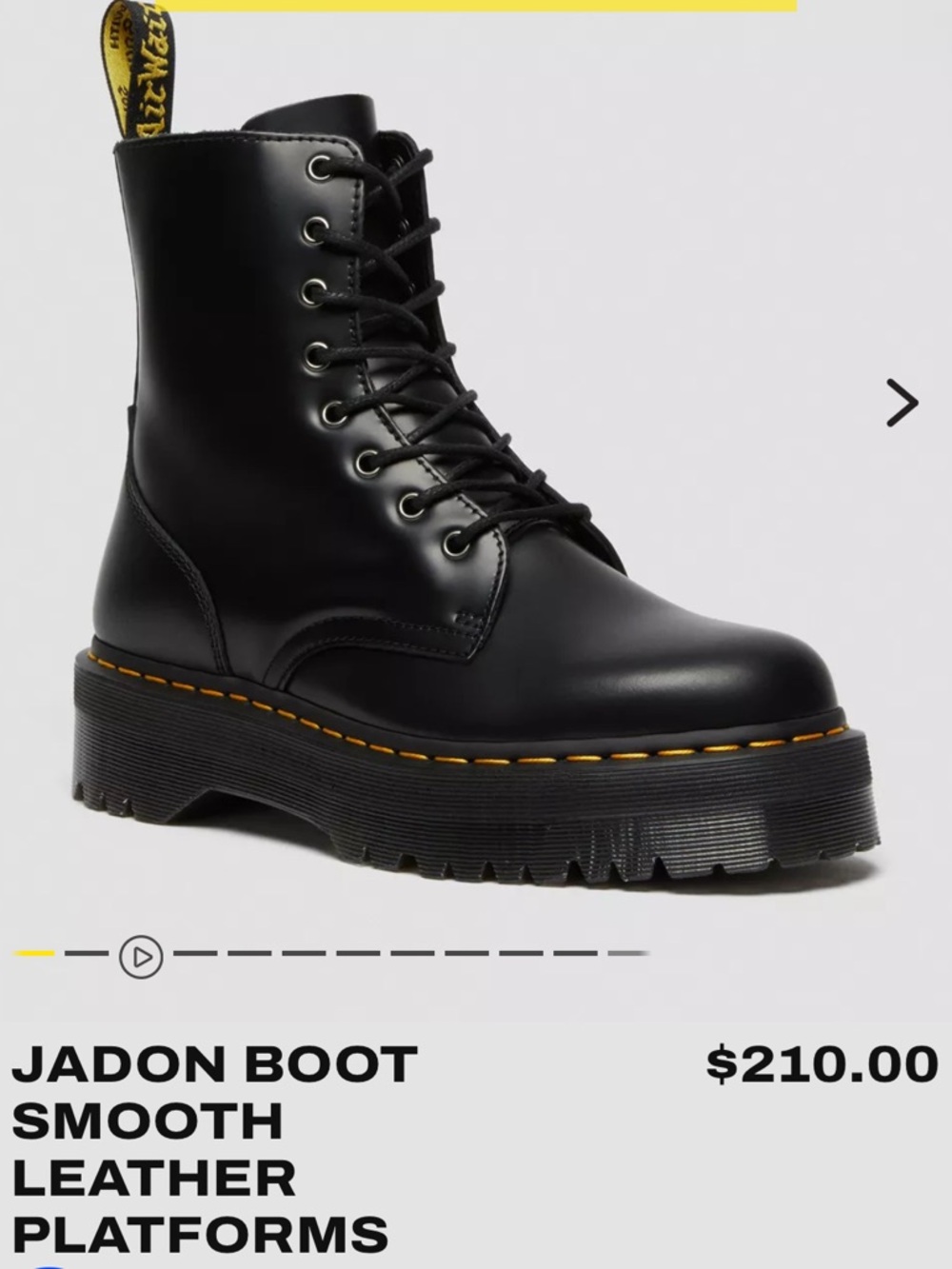 Dr. Martens Jadon Leather Platform Boots - Picture 7 of 7